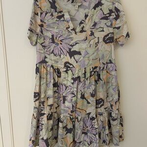 Jules & Leopold Multicolor Abstract dress